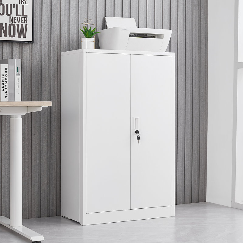 Armoire de rangement en métal Onella, Blanc