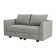 61" Square Arm Modular Loveseat with Storage Space