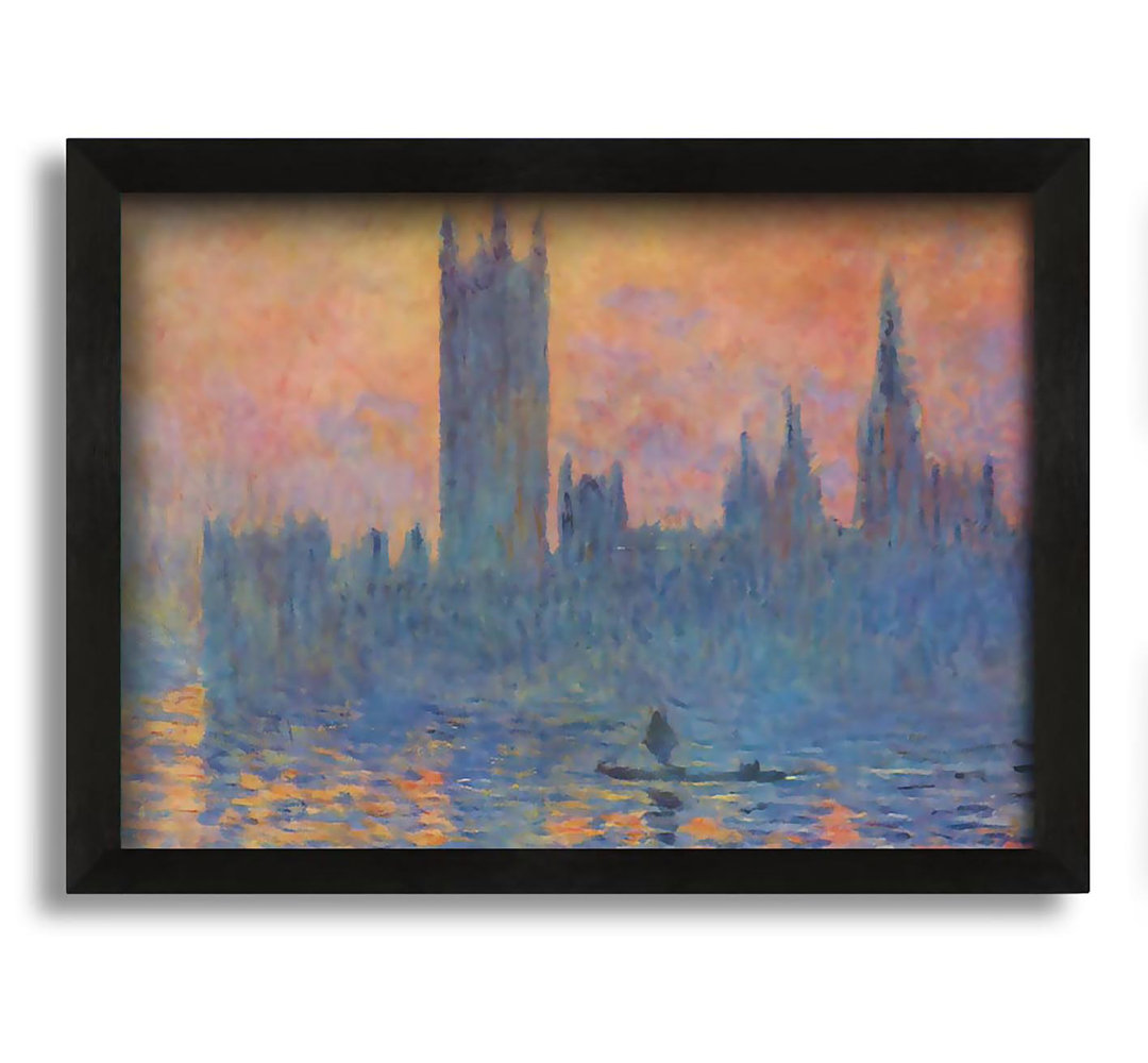 Monet Londoner Parlament im Winter Gerahmter Druck