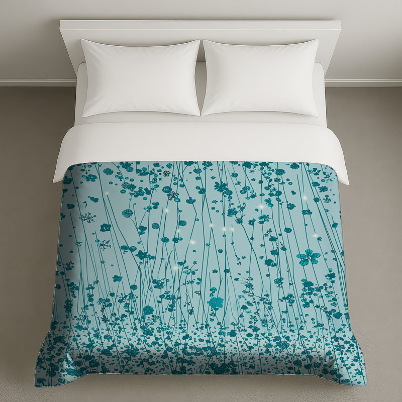 Housse de couette à motif floral Wildflowers, Lit simple