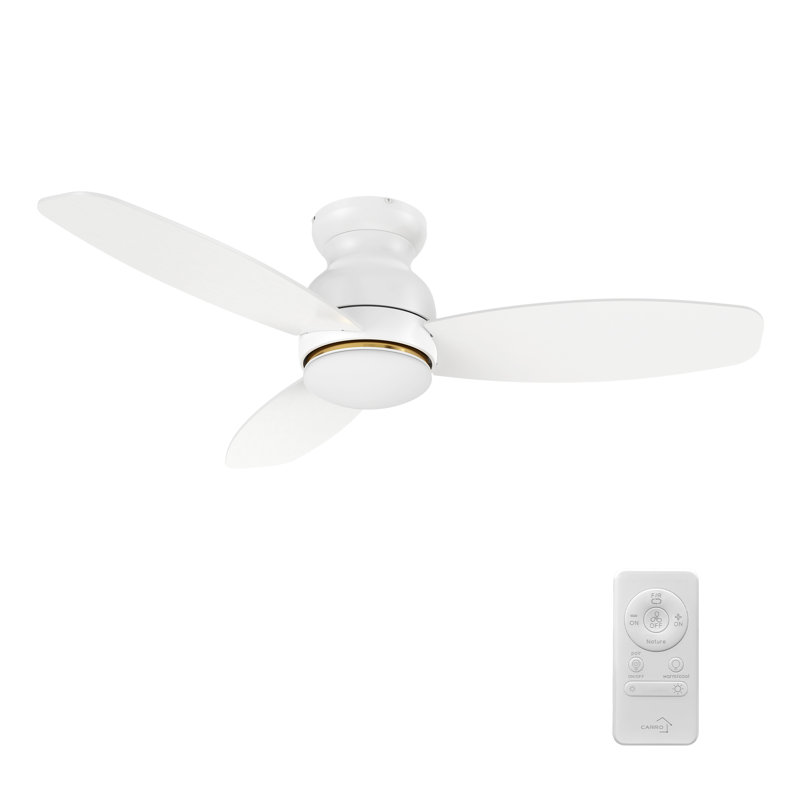  48" Ceiling Fan With Remote, Light Kit Included., White