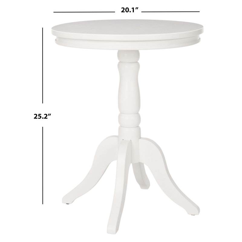 Earlean Solid Wood End Table, White
