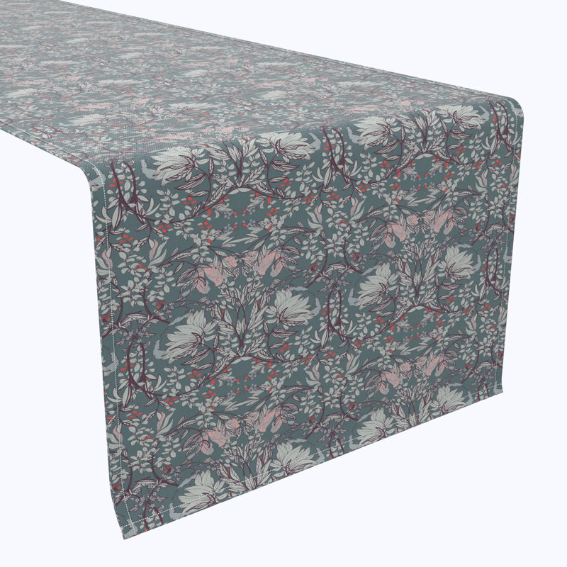 Table Runner, 100% Cotton, Floral 59, 72" x 16"
