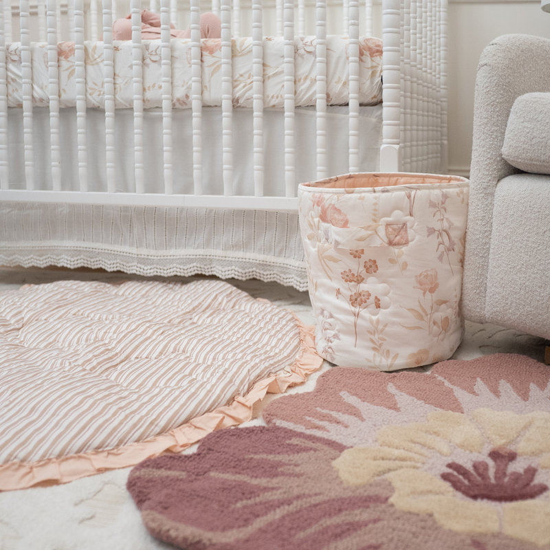Violet Hand-Tufted Wool Nursery Rug (36" Round)