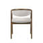 Chaise d'appoint en chenille et noyer Delina