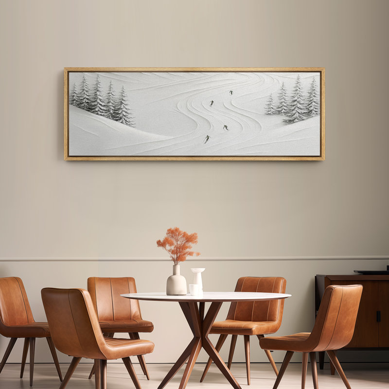 Impression sur toile encadrée, paysage d'hiver, H 20 po x l 60 po, Naturel