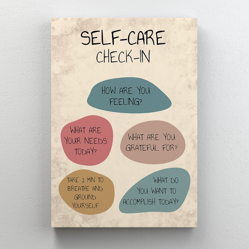 Question About Self-care - Self-care Check-in - 1 No Style, 36" H x 24" W x 2" D