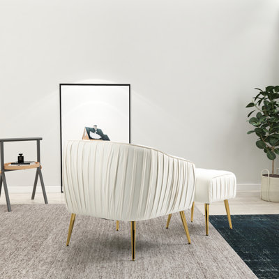 Fauteuil demi-tonneau avec repose-pieds Gerit