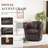 Leather Upholstered Swivel Barrel Chair—No Assembly Required-920848719