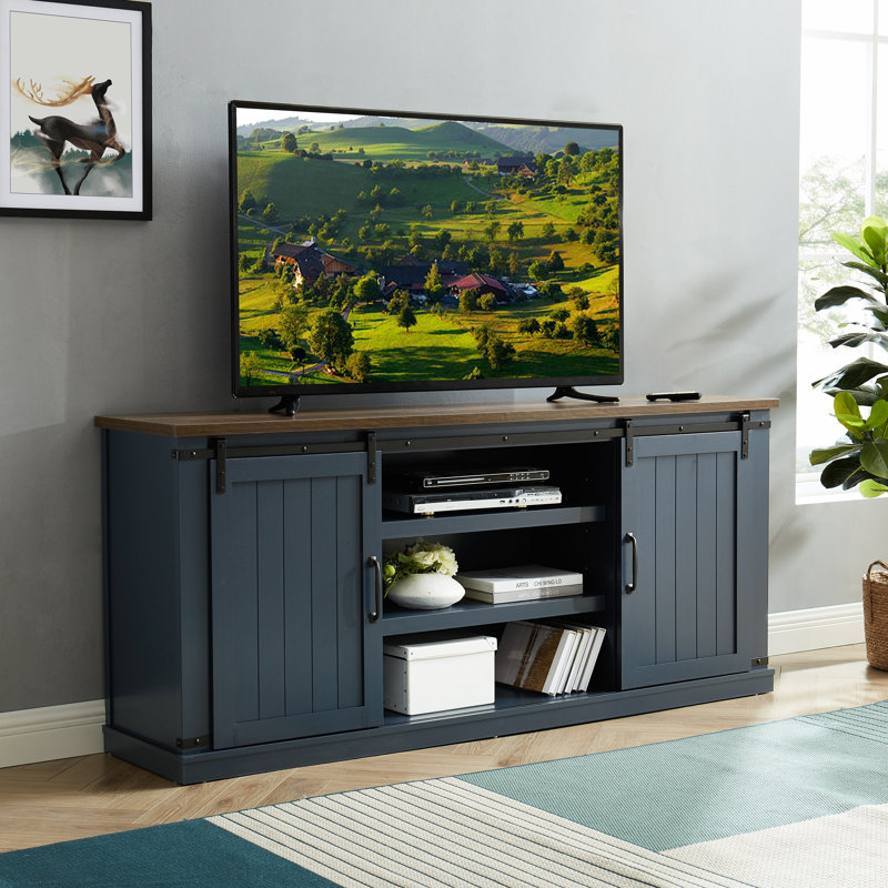 Meuble télé pour téléviseur de 75 po ou moins Pollitt, Marine