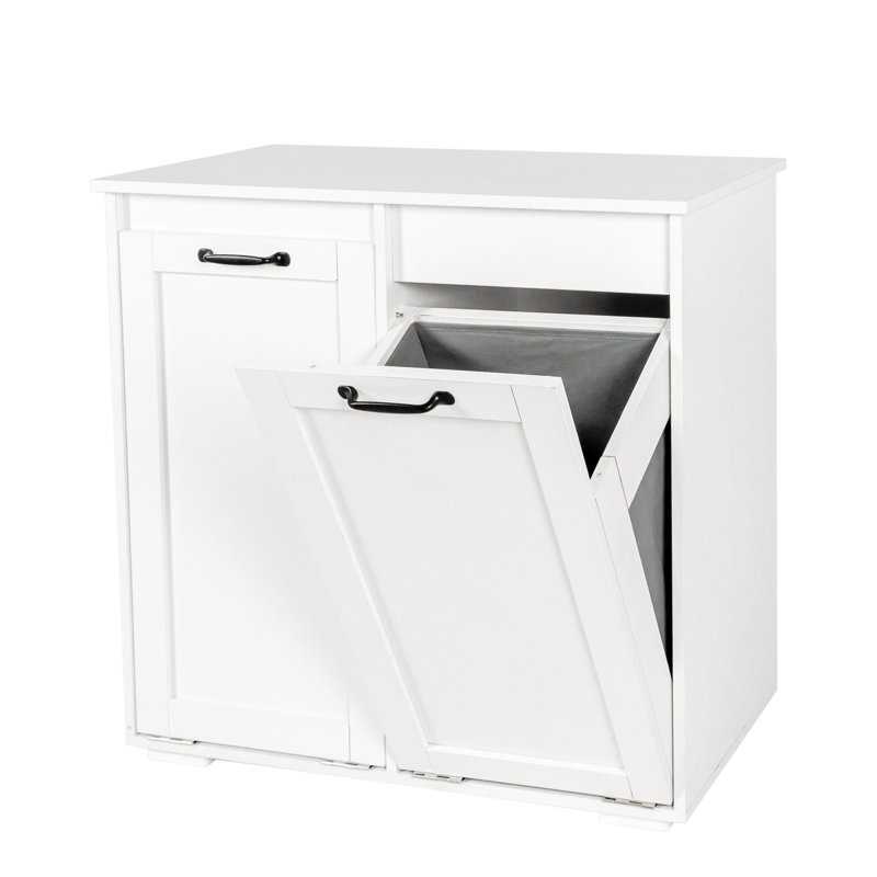 Laundry Cabinet,With 2 Removable Liner Bags