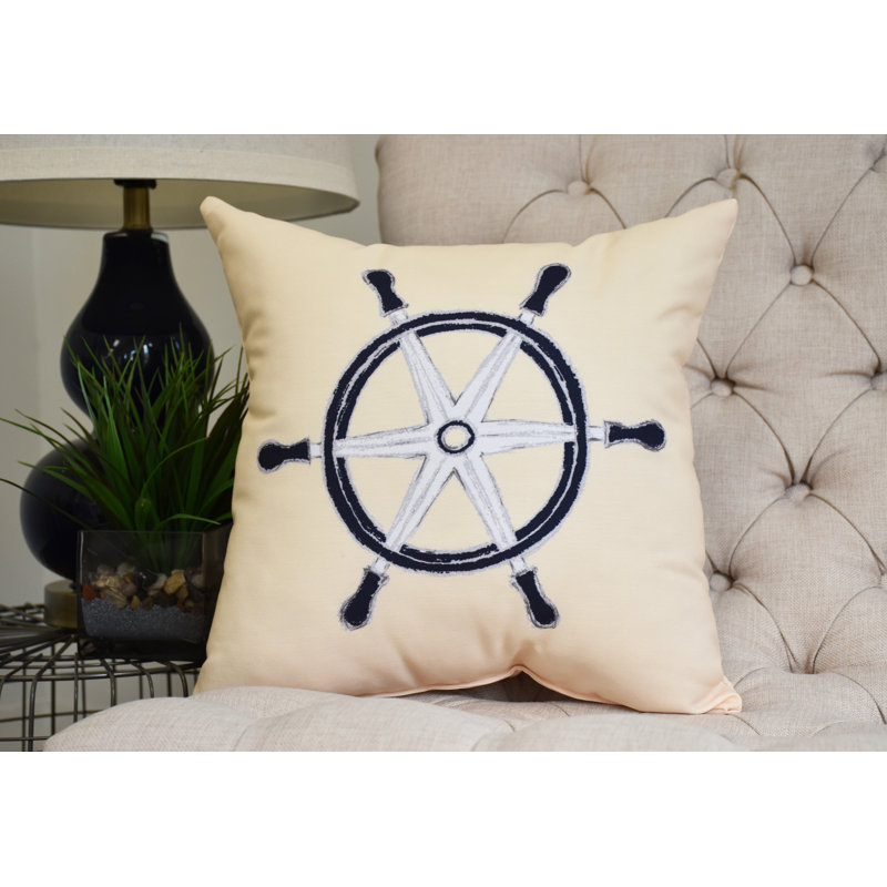Housse et insert de coussin carré Nantucket, Jaune, 18 po x 18 po