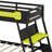 Wood Bunk Bed With Desk, Bunk Bed With Charging Station And Pegboard, Game Room Bunk Beds For Small Space-122259748-122259745
