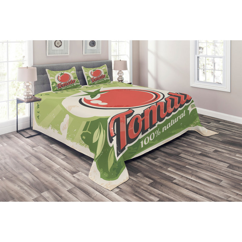 Farmhouse / Country Coverlet, King Bedspread + 2 Shams