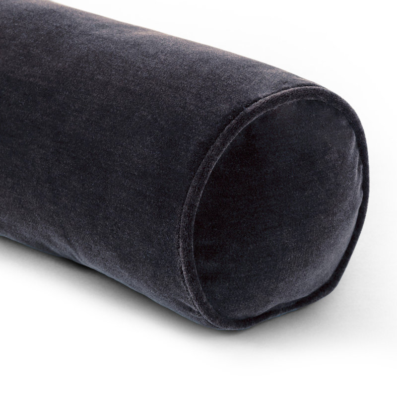 Bridger Viscose Blend Bolster Pillow Cover & Insert, Monte Navy, Bolster 8"H x 20"W