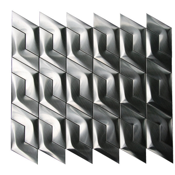1" x 3" Metal Novelty Mosaic Wall Tile