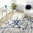 Abani Skelton Collection ATL200C Contemporary Web Grey Blue Area Rug-1373147301