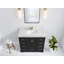 Boston 42 po X P 22 po De meuble-lavabo simple en fer forgé Quartz-108493143