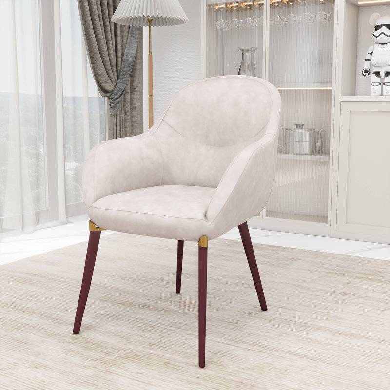 Chaise de salle à manger revêtue de pieds Katarra, 1, Gris clair