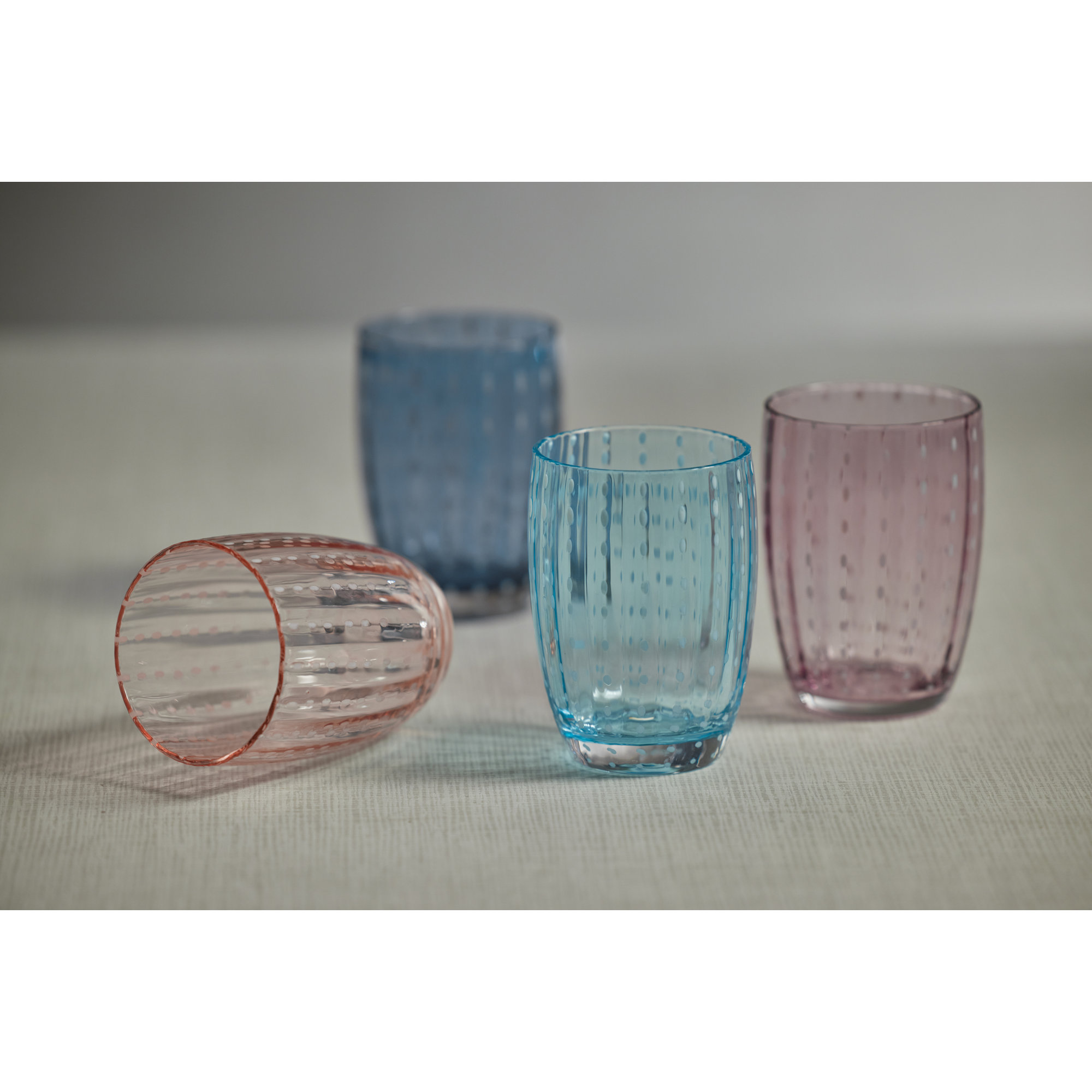 Pescara Dot Tumbler Glasses, Purple