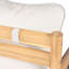 Fauteuil club de patio en bois d'acacia avec coussin résistant à l'eau, beige (1 pièce)