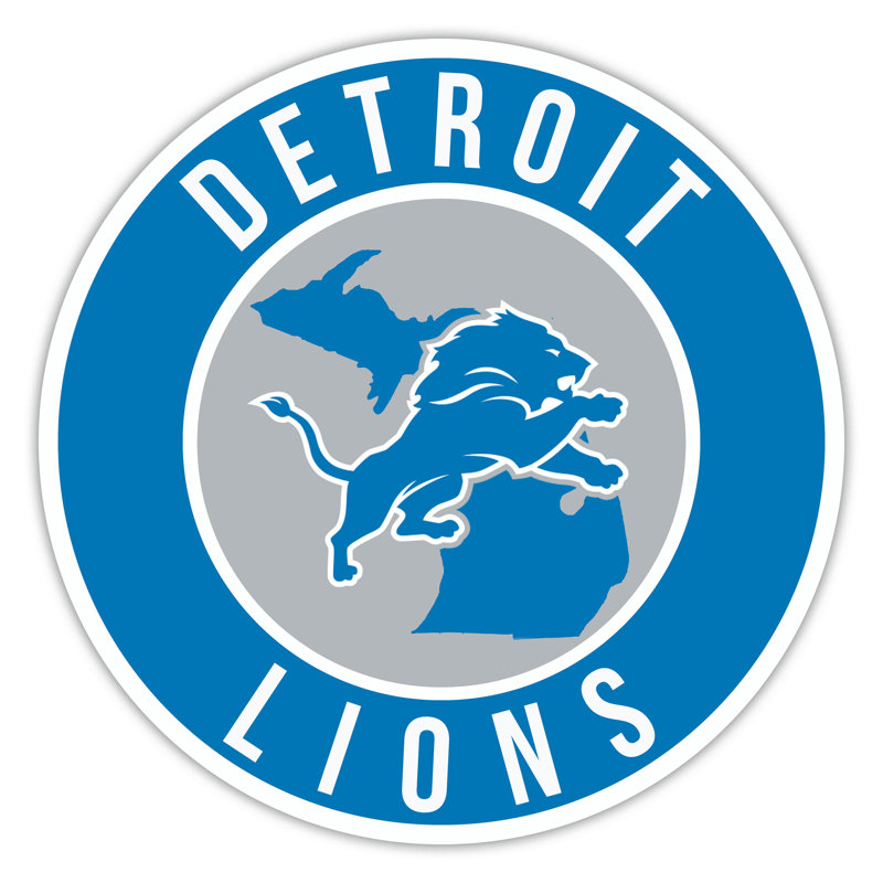 Detroit Lions Bright Line - Cercle de 16 po avec l'État