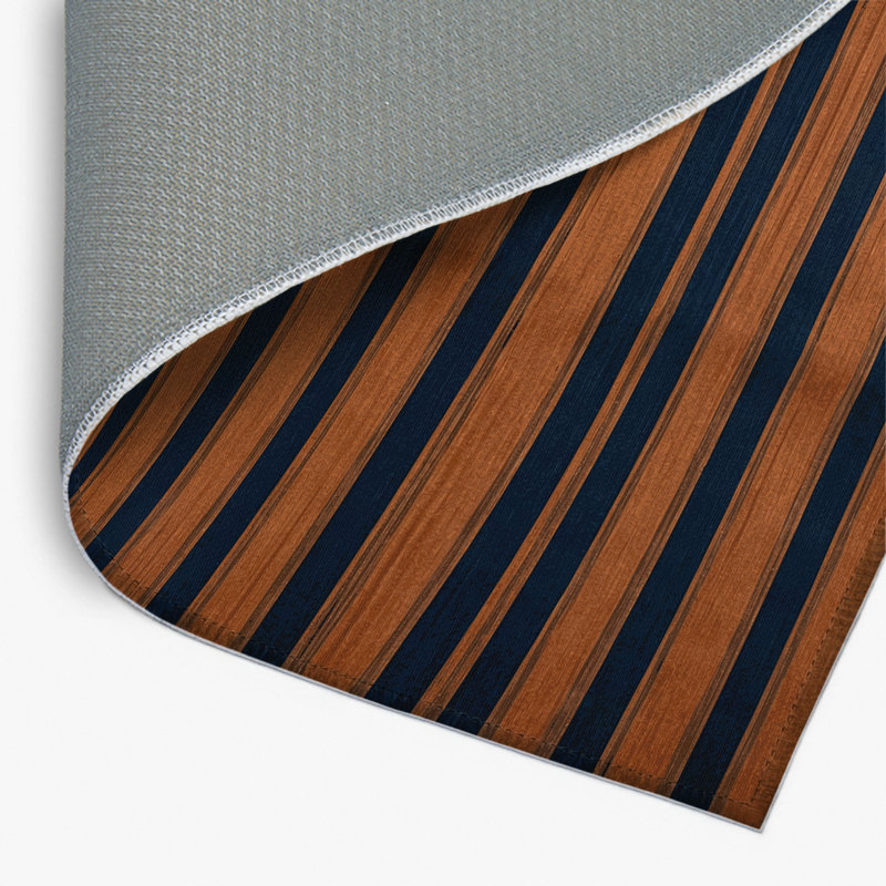 Tapis intérieur / extérieur brun HorizontalStripes, Rectangulaire 2 pi x 3 pi