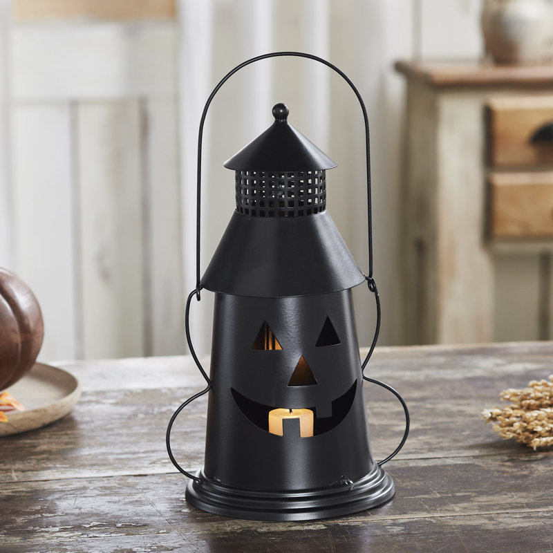 Halloween Lantern Tealight Holder 12x8x6, Black