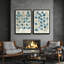 Art mural encadré, rétro, antique, classique pour chambre à coucher - 2 panneaux-1187580571-1187580573