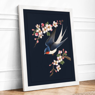 Bird in Blossom Botanical - Framed Print