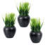 Faux plantes artificielles avec pots noirs
