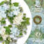 Décoration murale porte de printemps hortensia artificielle eucalyptus 20 po, bleu clair, blanc, vert, printemps, été, porte d'entrée