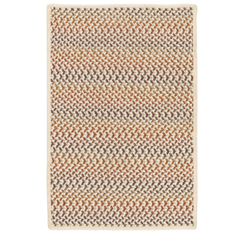 Tapis en laine naturelle tissé à la main Arvie, Rectangle 7 pi x 9 pi