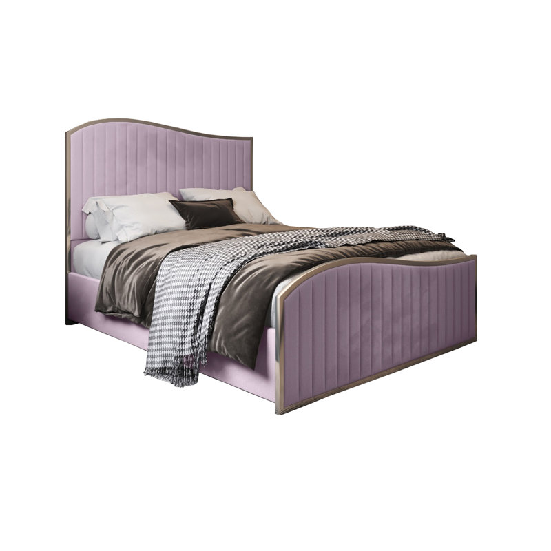 Anastos Upholstered Bed, Kingsize (5'), Pink