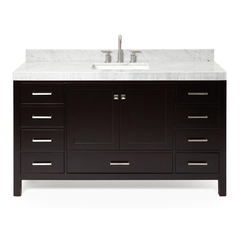 Meuble-lavabo simple 60 po Cambridge, Espresso