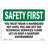OSHA SAFETY FIRST Sign - You Must Wear A Hair Beard Net Until You-73343858