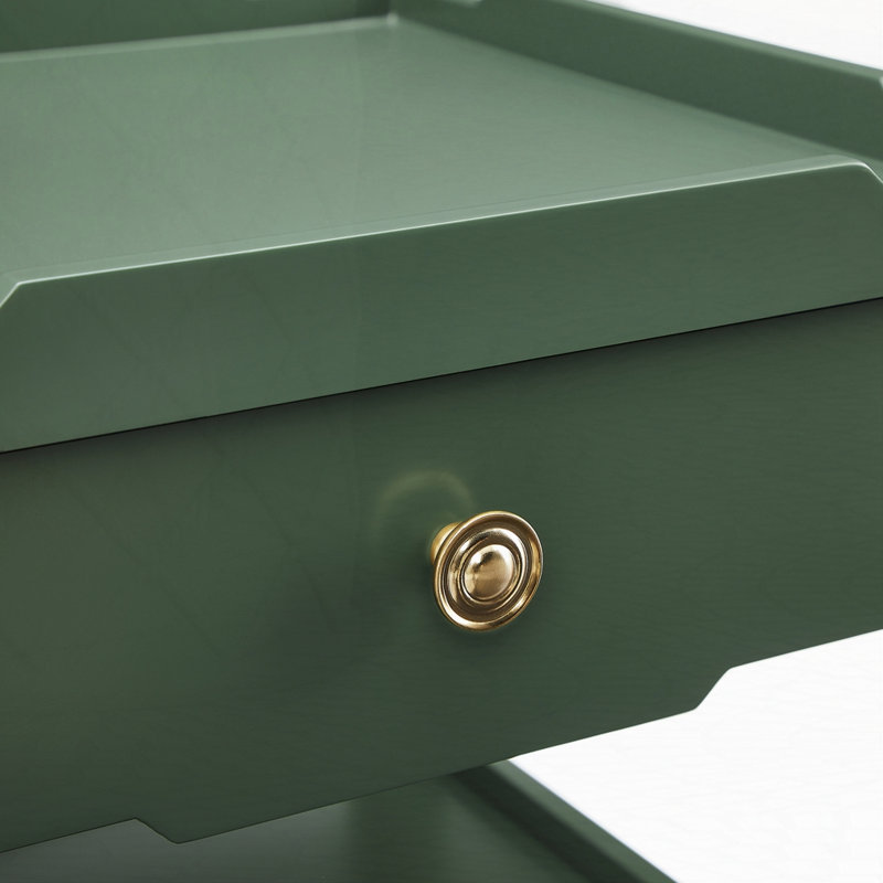 1-Drawer Nightstand, Antique Green