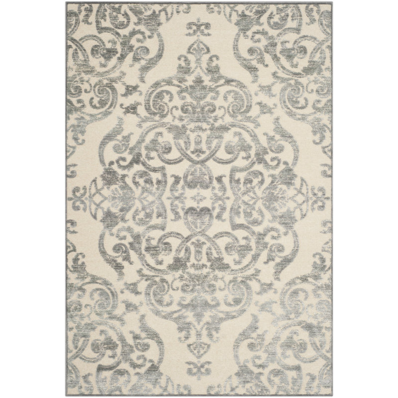 Paradise Grey/Multi Viscose Chenille Silk Rectangular Rug