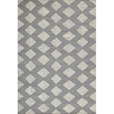 Textures Wool Geometric Area Rug in Gray