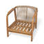 Méridienne d'extérieur 28 po avec dossier tissé, structure en bois massif, coussins confortables et accoudoirs courbés pour la terrasse ou le jardin-1486464018