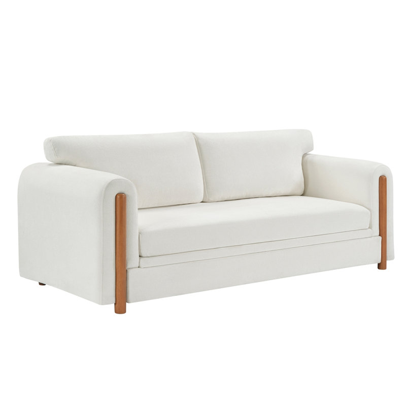 Canapé d'appoint moderne 3 places 79,1 "pour canapé, salon et petit espace, beige / avoine / vert / jaune, Beige