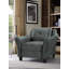 Fauteuil Ibiza 35,4" de large en microfibre, accoudoirs roulés et dossier rembourré-61009415