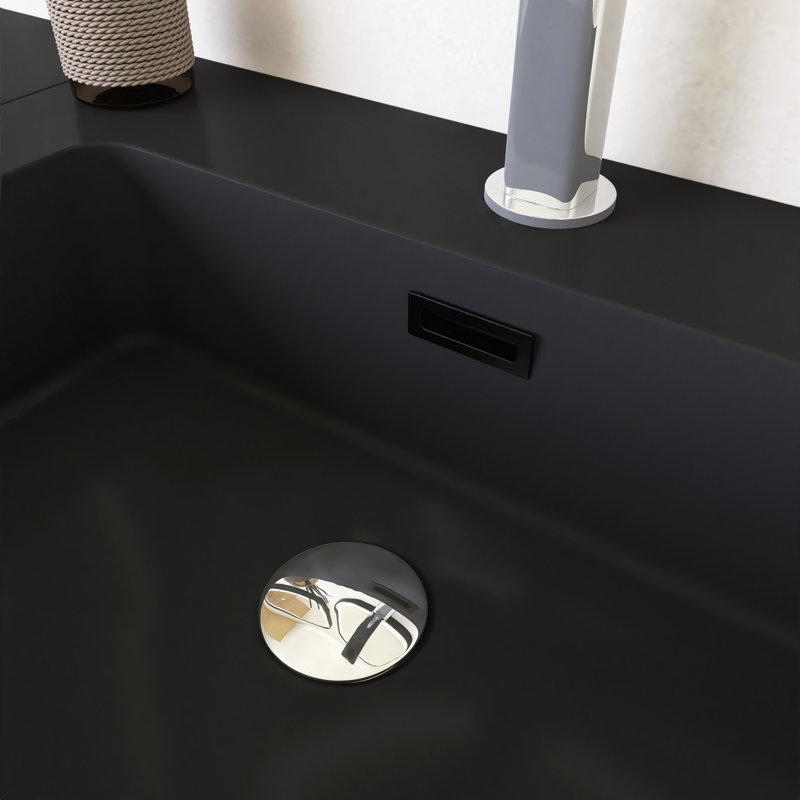 Wall-Mounted Bathroom Vanity With Integrated Solid Surface Basin, 48"