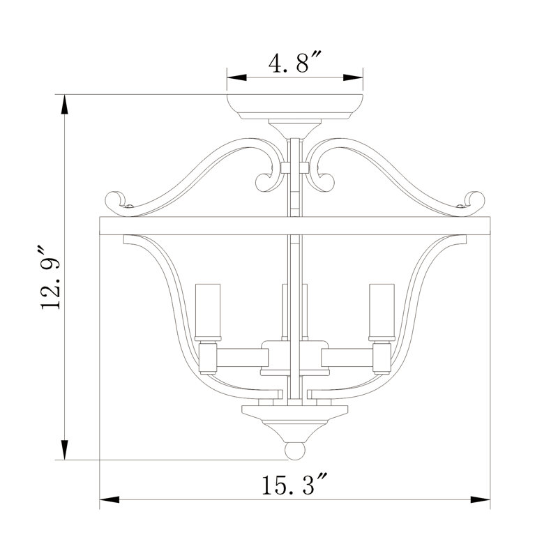 Nicholes Semi Flush Mount