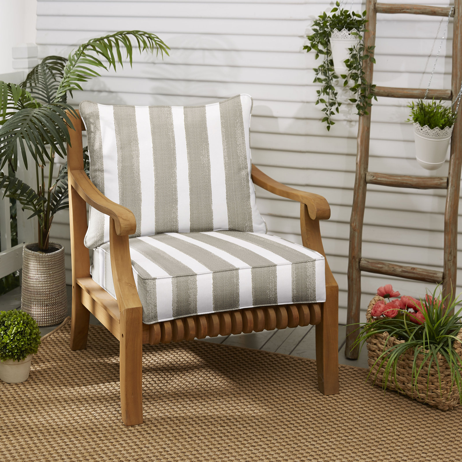 Gia Outdoor Dining Chair Cushion, 30" W x  27" D
