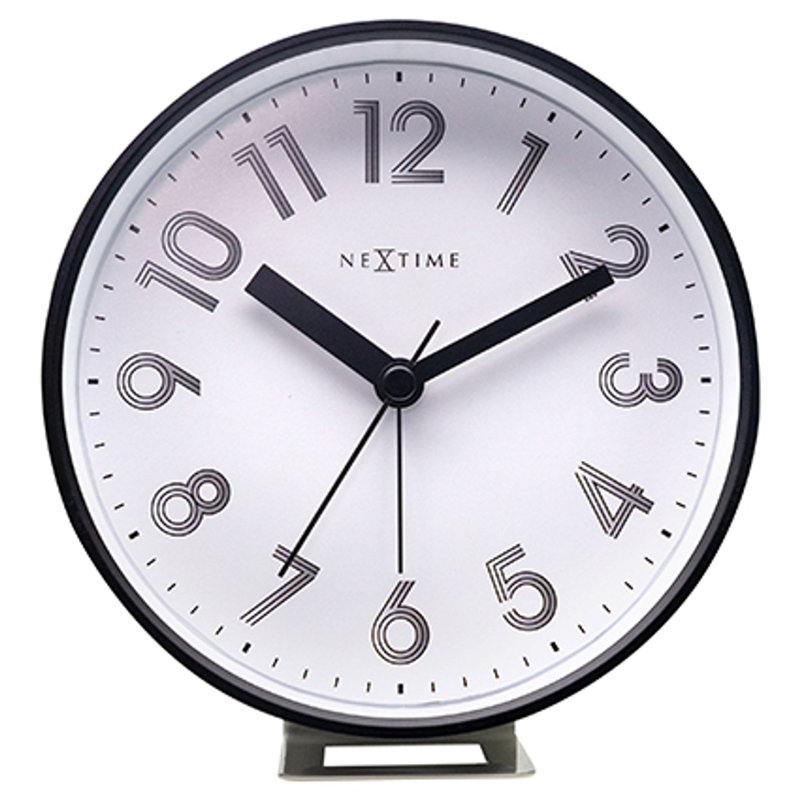 Numerical Quartz movement / Crystal Alarm Clock, White