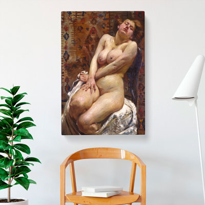 Female Nude by Lovis Corinth - Wrapped Canvas
