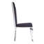 Chaise d'appoint rembourrée Wolverton en noir et argent (ensemble de 2)