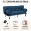 Canapé-lit futon pliable de 71 po, causeuse peu encombrante pour lit d'invité et salon-2126314521