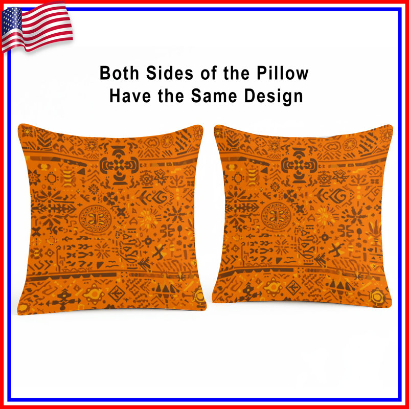 Coussins Intricate Tribal Motifs, 20 x 20 inches
